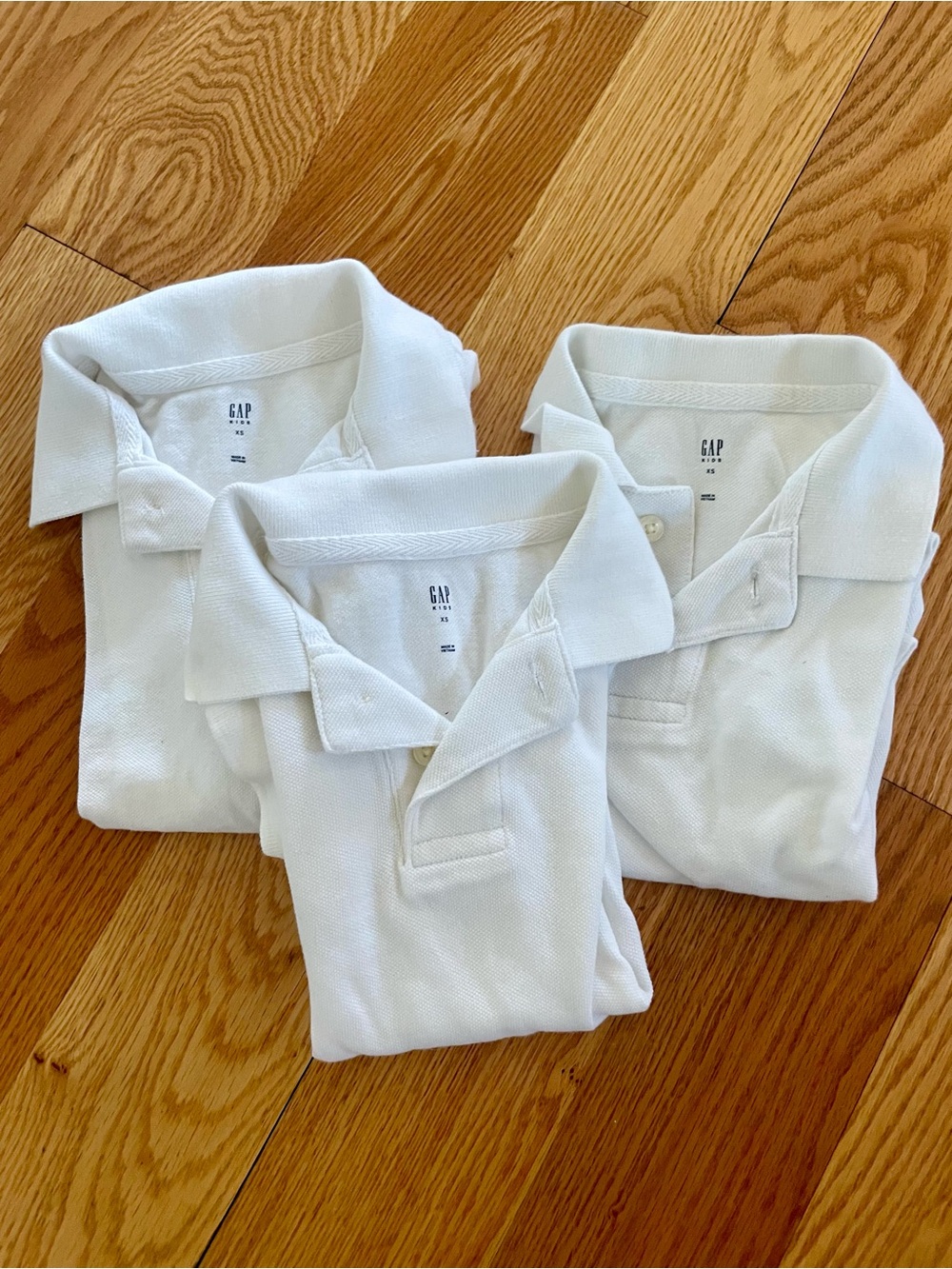 GAP White Polo Trio - Classic Short-Sleeve Pique